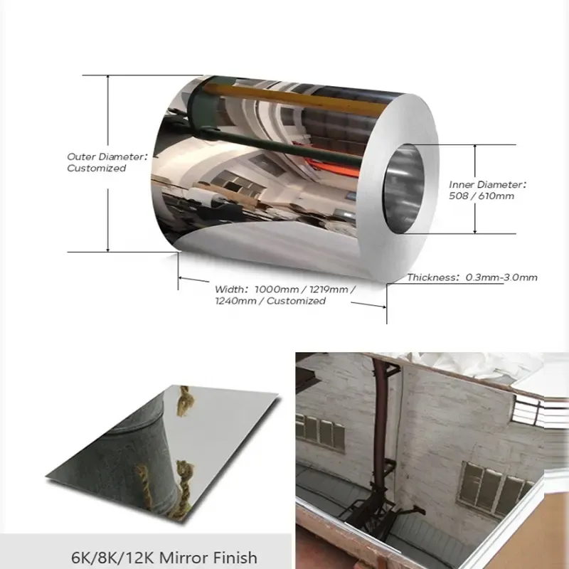 0.3*1000*1500mm 316 Stainless Steel Coil One Coil Weight of 5-8 TONS Durability Material 0