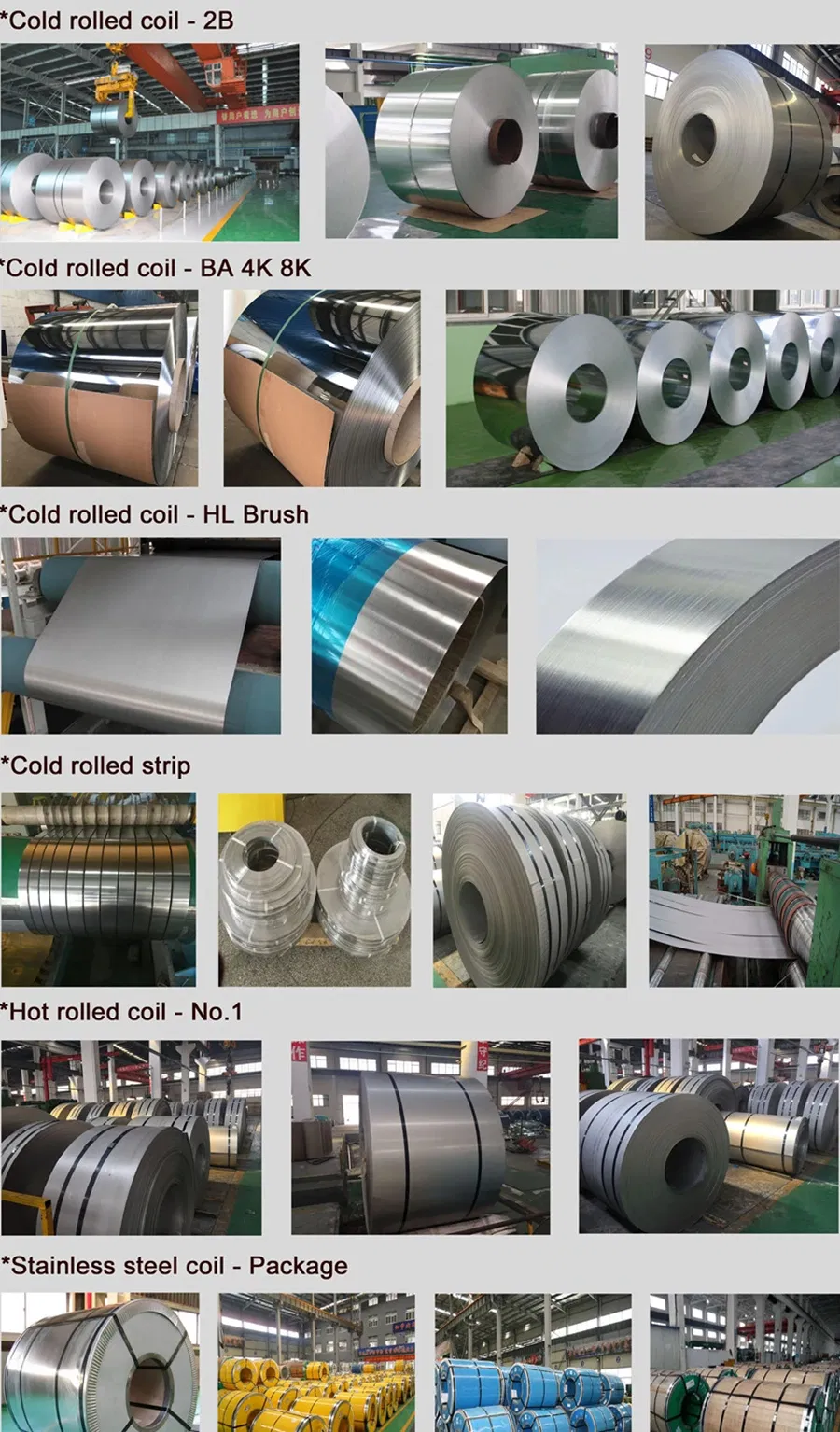 0.3*1000*1500mm 316 Stainless Steel Coil One Coil Weight of 5-8 TONS Durability Material 1