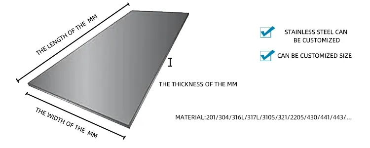Width 50-2500mm Stainless 316 Sheet Customizable Sizes And Thicknesses 0