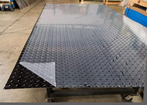 4x8 Polished Aluminum Checker Plate Sheet 1060 H24